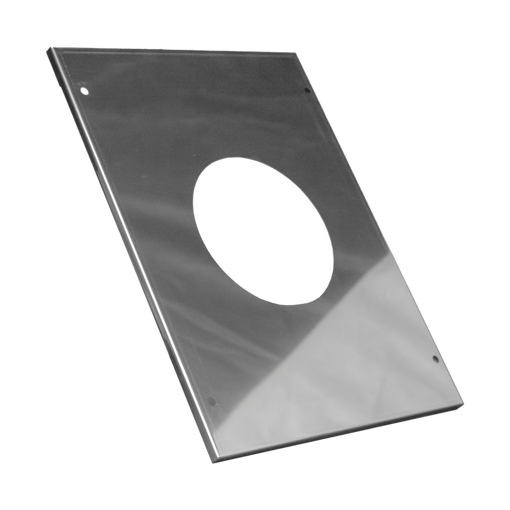 PLATINA 7" TECHO RECTANGULAR ORIFICIO CENTRO INOXIDABLE CAL. 430